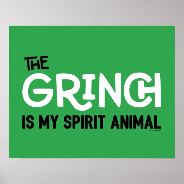 Affiche Grinch est mon Animal Spirituel (Devant)
