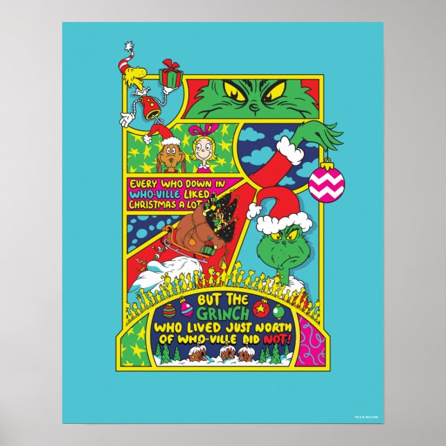 Affiche Grinch | Graphique de bande dessinée (Devant)