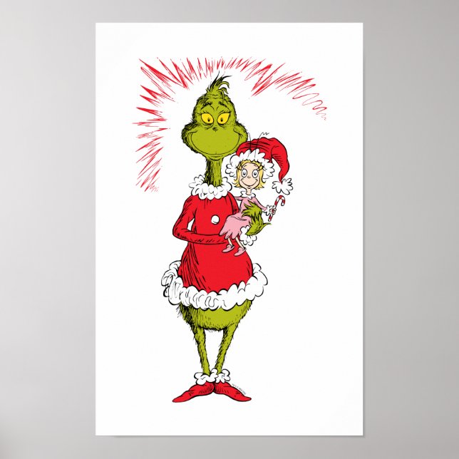 Affiche Grinch Holds Cindy Lou Who (Devant)