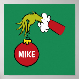 Affiche Grinch Ornement Personnalisé