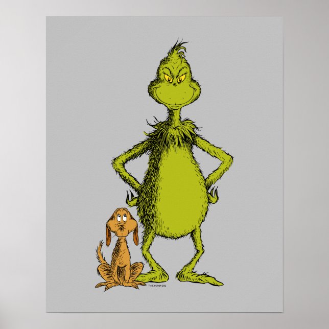 Affiche Grinch | posture de Max et Grinch (Devant)