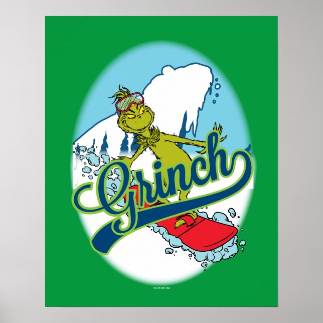 Affiche Grinch Snowboard (Devant)