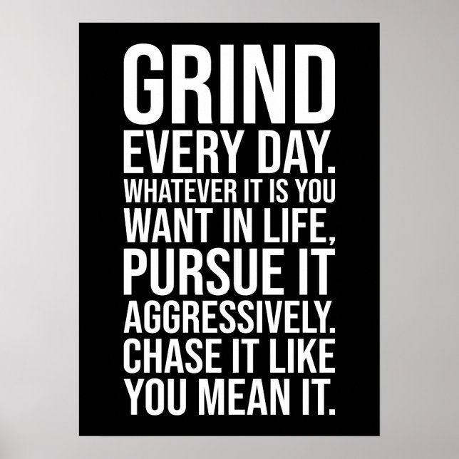 Affiche Grind Every Day - Motivational (Devant)