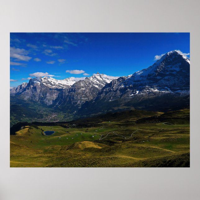 Affiche Grindelwald et les Alpes suisses (Devant)