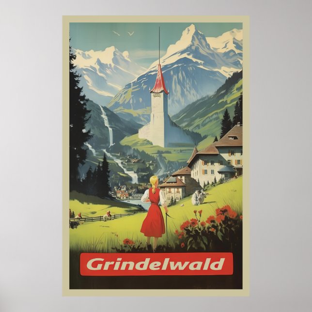 Affiche Grindelwald, Suisse (Devant)