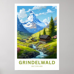 Affiche Grindelwald Suisse Travel Imprimer
