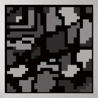 Affiche Gris abstrait