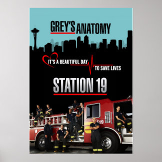 Affiche Gris Anatomie et Station 19