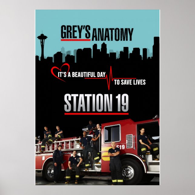 Affiche Gris Anatomie et Station 19 (Devant)