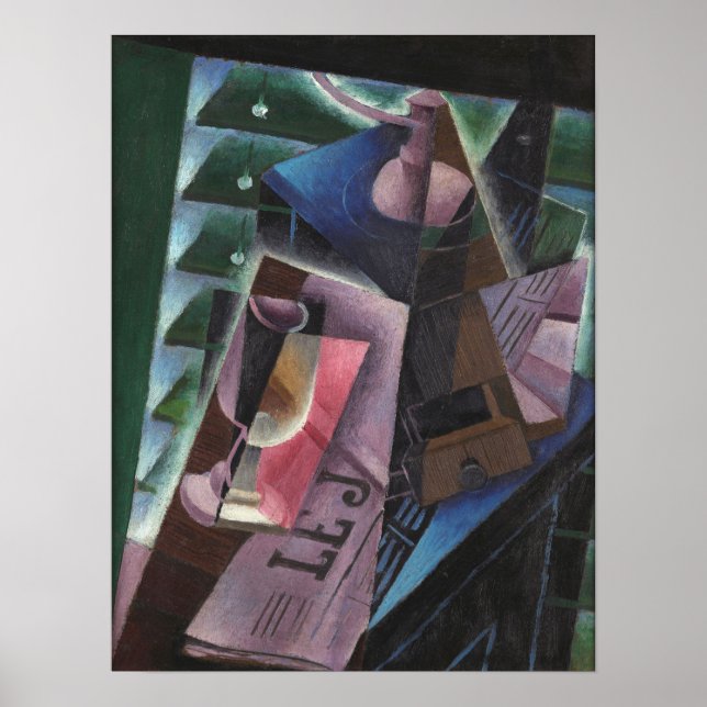 Affiche Gris - Broyeur Et Verre De Café 1915 (Devant)