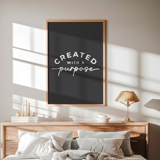 Affiche Gris Charbon Élégant Citation Chrétienne  (Créateur téléchargé)
