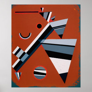 Affiche Gris de Kandinsky Peinture Abstraite Art moderne