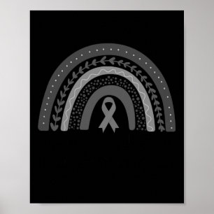 Affiche Gris En Mai Rainbow Cerveau Cancer Tumeur