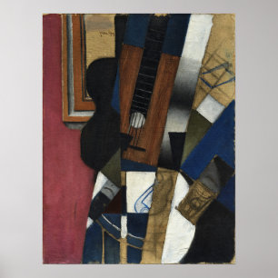 Affiche Gris - Guitare Et Tuyau