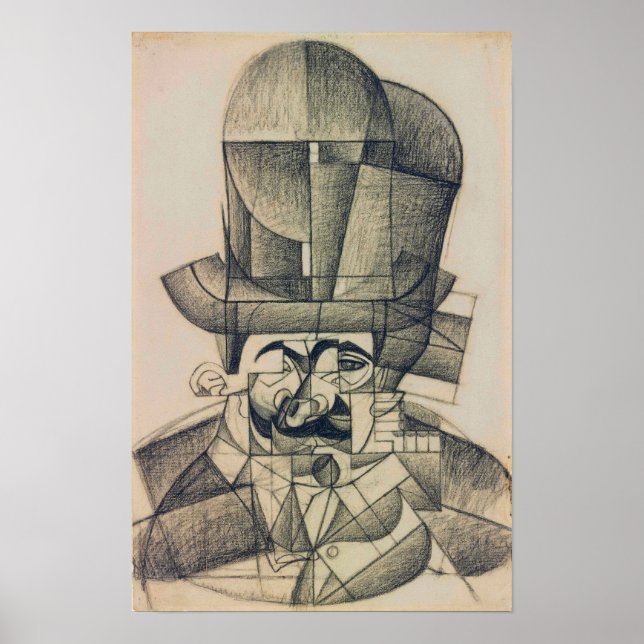Affiche Gris - Homme avec Casquette opéra 1912 (Devant)