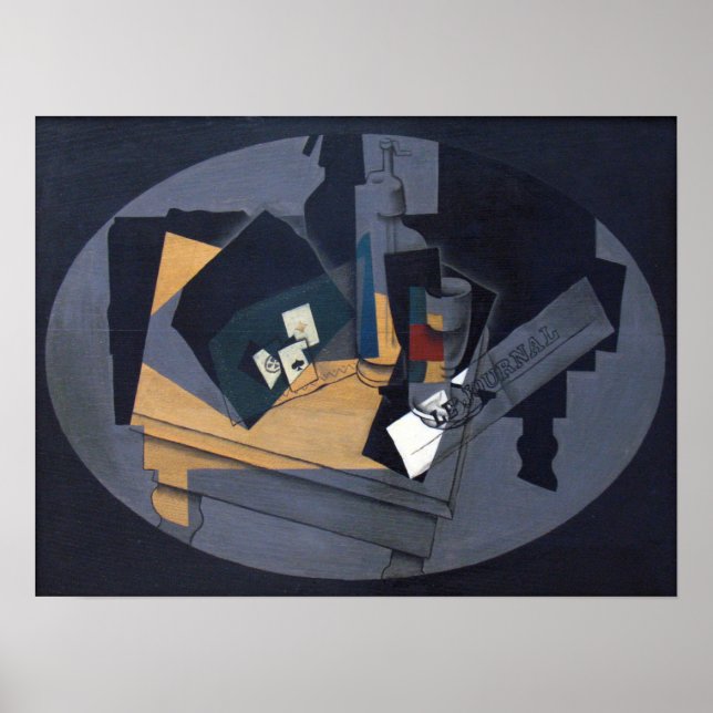 Affiche Gris - Jouer Des Cartes Et Siphon 1916 (Devant)