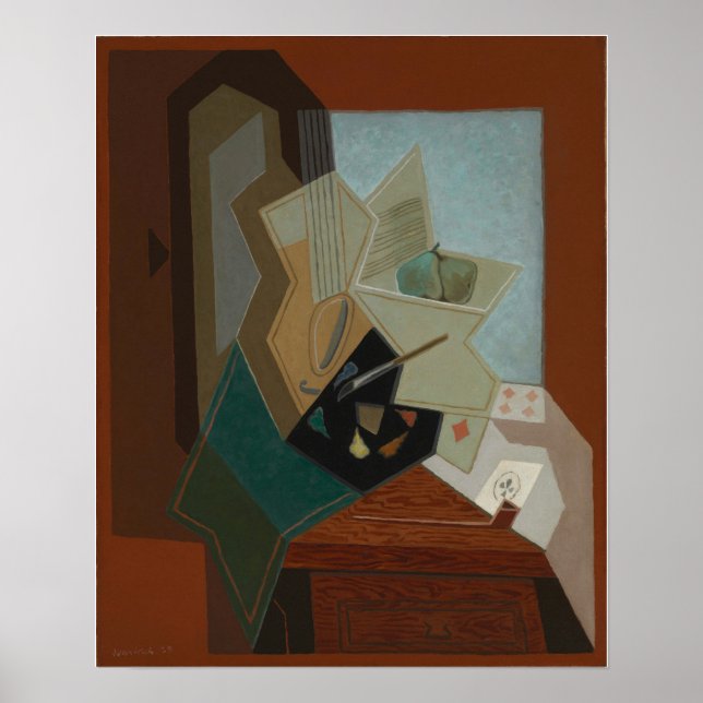 Affiche Gris - La fenêtre du peintre (Devant)