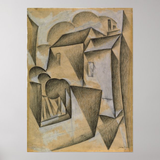 Affiche Gris - Maisons À Paris (Devant)
