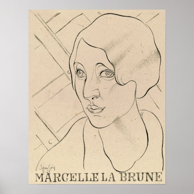 Affiche Gris - Marcelle La Brune 1921 (Devant)