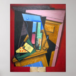 Affiche Gris - Nature morte avec un poème