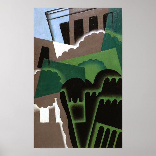 Affiche Gris - Paysage Cubiste 1917 (Devant)