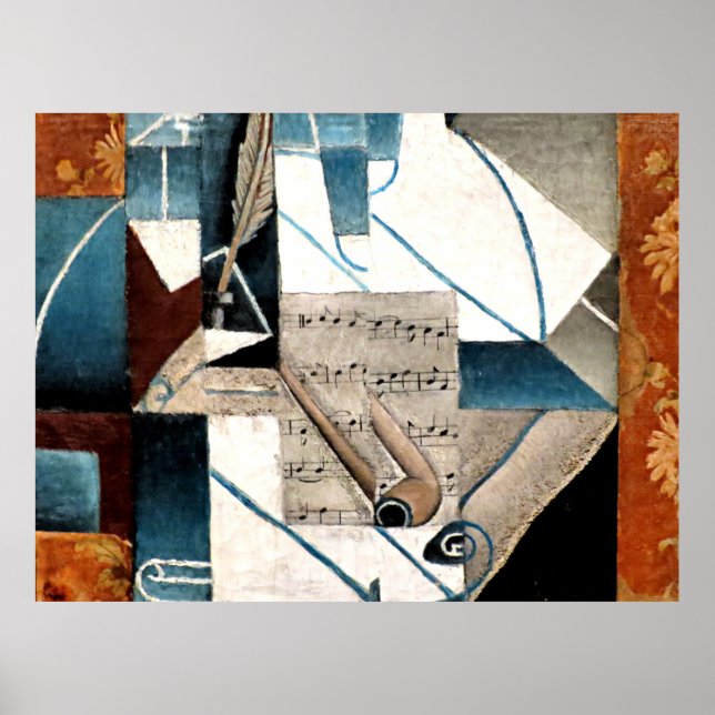 Affiche Gris - Plume et Tuyau (Devant)