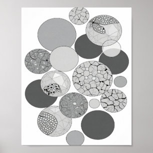 Affiche Gris vibrant ART ABSTRAIT Design moderne