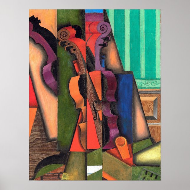 Affiche Gris - Violon Et Guitare (Devant)