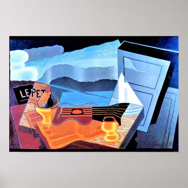 Affiche Gris - Vue sur la baie (Devant)