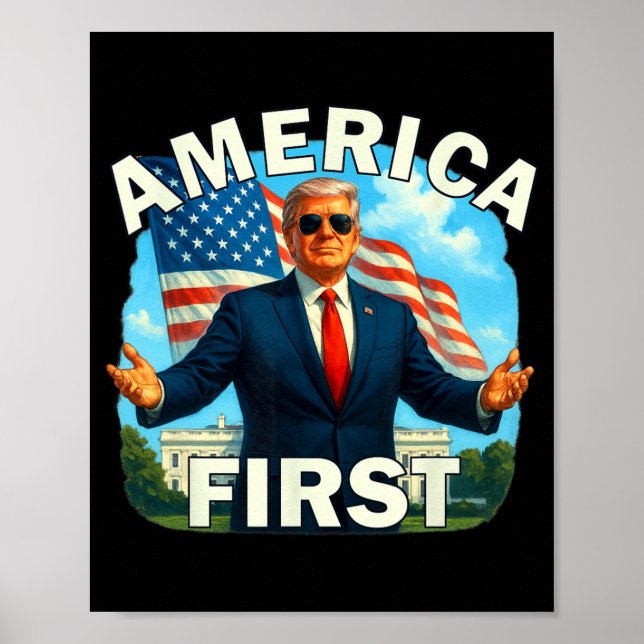 Affiche Gritty Bold Rétro Slogan politique Amérique d'abor (Devant)