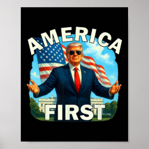 Affiche Gritty Bold Rétro Slogan politique Amérique d'abor