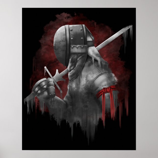 Affiche Gritty HEMA Longsword Fencer (Devant)