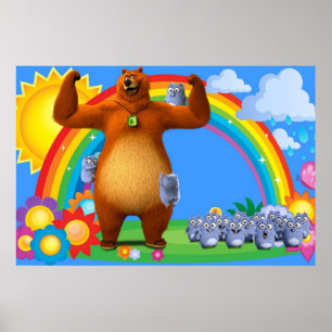 Affiche Grizzy et lemmins Enfants