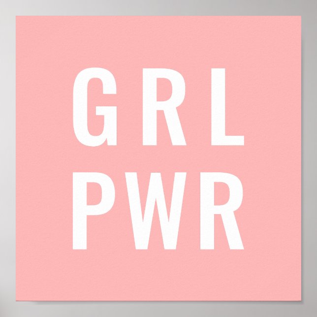 AFFICHE GRL PWR ROSE (Devant)