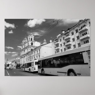 Affiche Grodno Belarus Cityscape Architecture Ville Vue