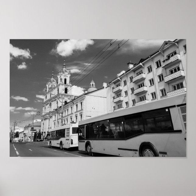 Affiche Grodno Belarus Cityscape Architecture Ville Vue (Devant)