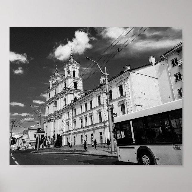 Affiche Grodno Belarus Cityscape Architecture Ville Vue (Devant)
