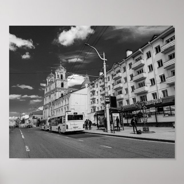 Affiche Grodno Belarus Cityscape Architecture Ville Vue (Devant)