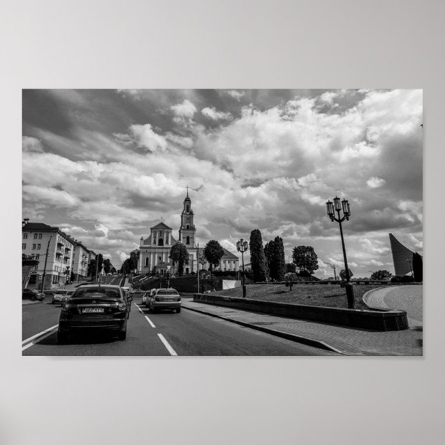 Affiche Grodno Belarus Cityscape Architecture Ville Vue (Devant)