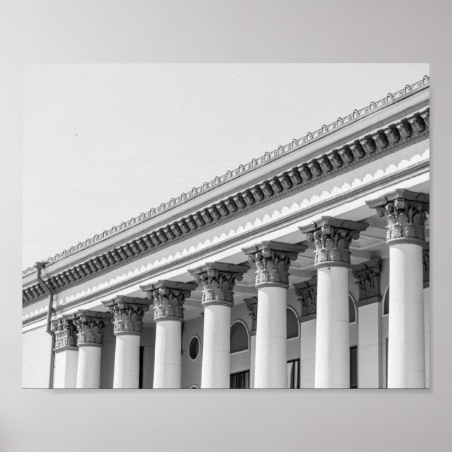 Affiche Grodno Biélorussie Architecture soviétique Minimal (Devant)