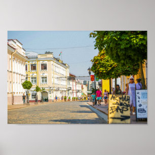 Affiche Grodno Biélorussie Architecture Vie Sovetskaya