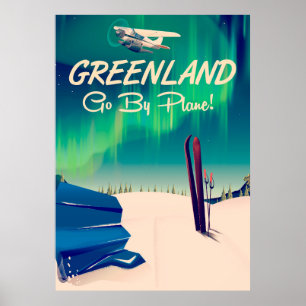 Affiche Groenland 'Allez en Avion !'