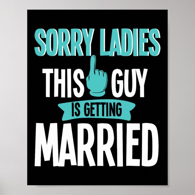 Affiche Groom À Être Mariage (Devant)