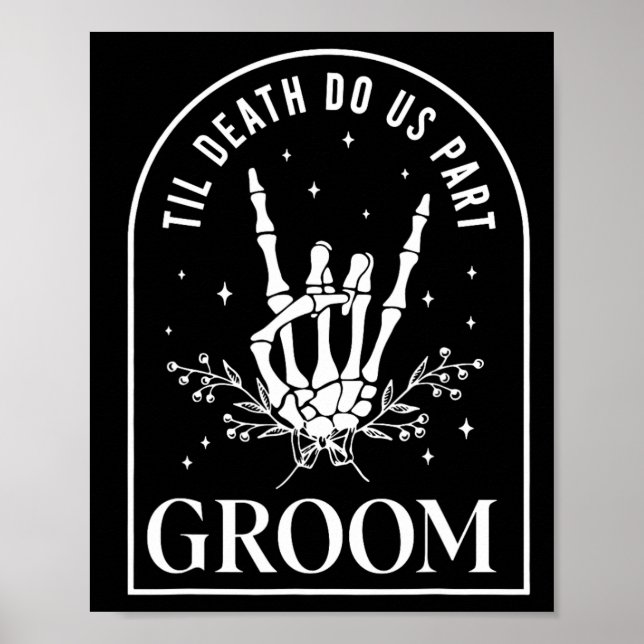 Affiche Groom Bride Skeleton Rock Couples Mariage Hal (Devant)