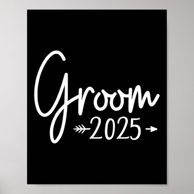 Affiche Groom Est 2025 Mariage marié Fiançailles Obtention (Devant)