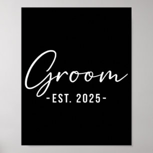 Affiche Groom Est. 2025 Rapprochement de la mariée de se p
