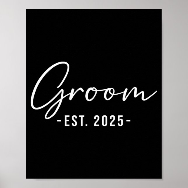 Affiche Groom Est. 2025 Rapprochement de la mariée de se p (Devant)