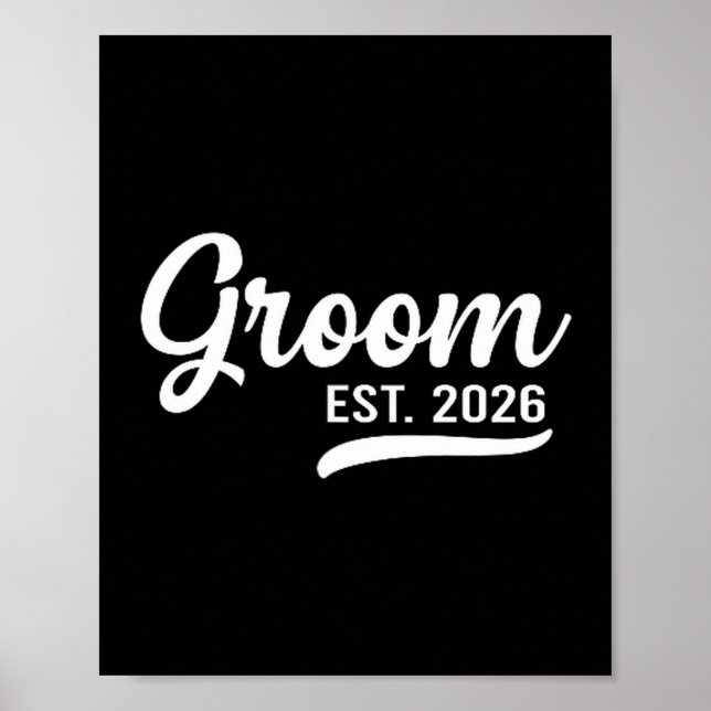 Affiche Groom Est 2026 Just Married Honeymoon Wedding Groo (Devant)