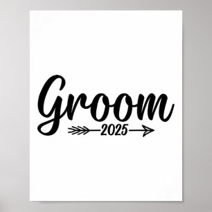 Affiche Groom Est. fiançailles Mariage marié 2025