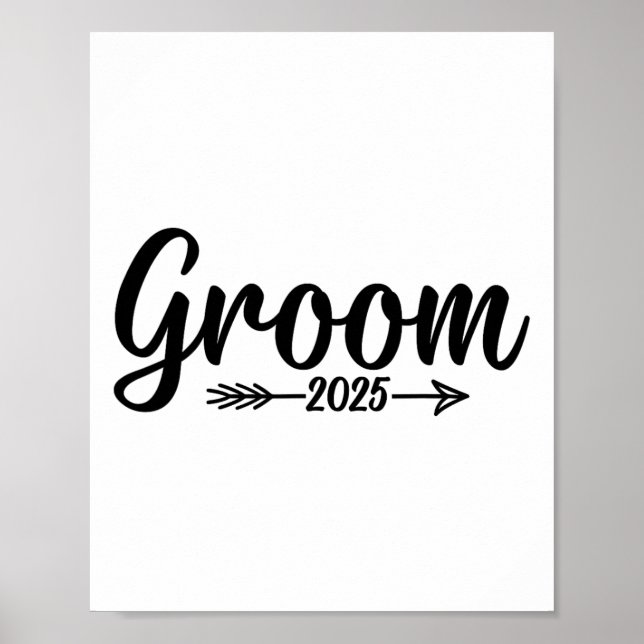 Affiche Groom Est. fiançailles Mariage marié 2025 (Devant)